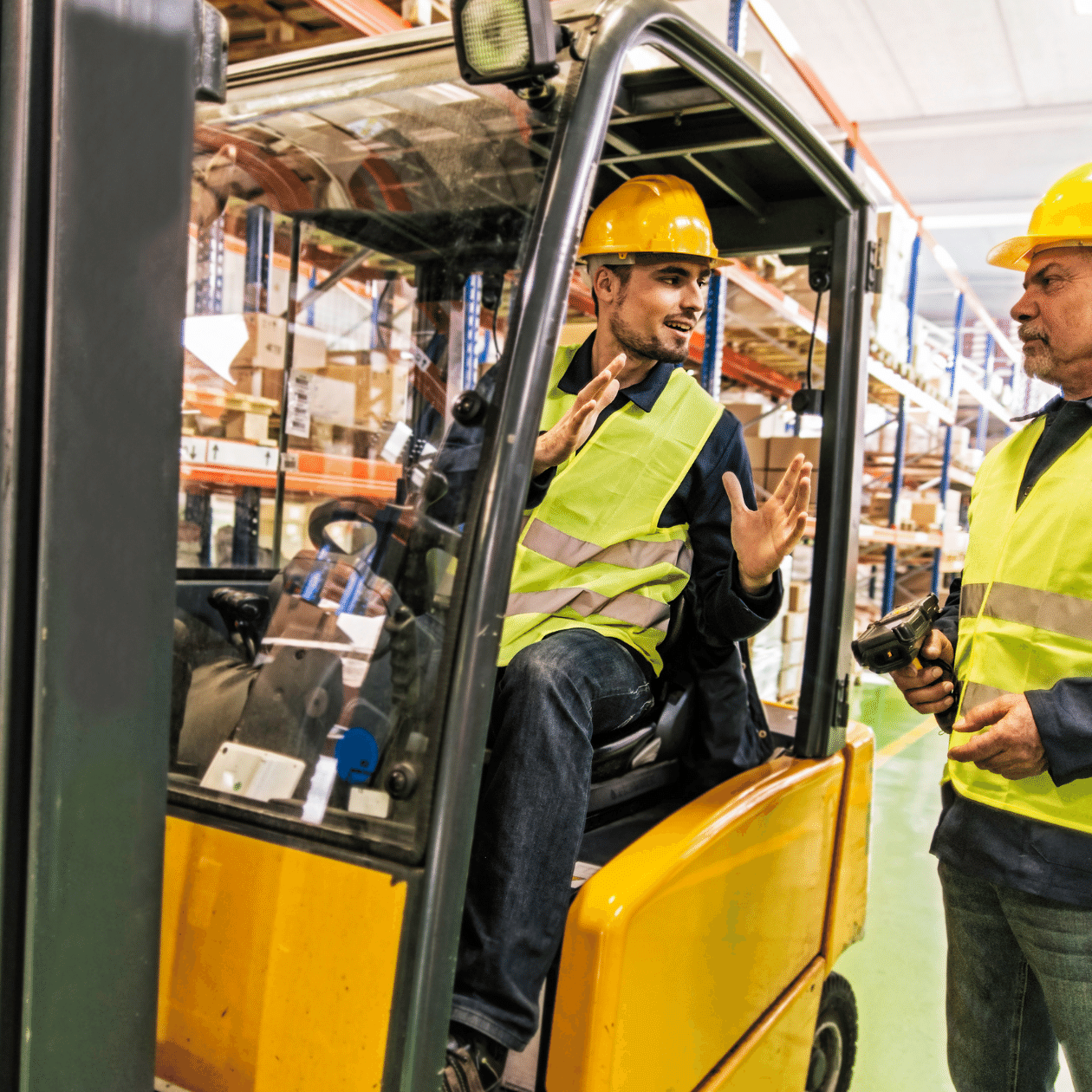 employees working on forklift-1