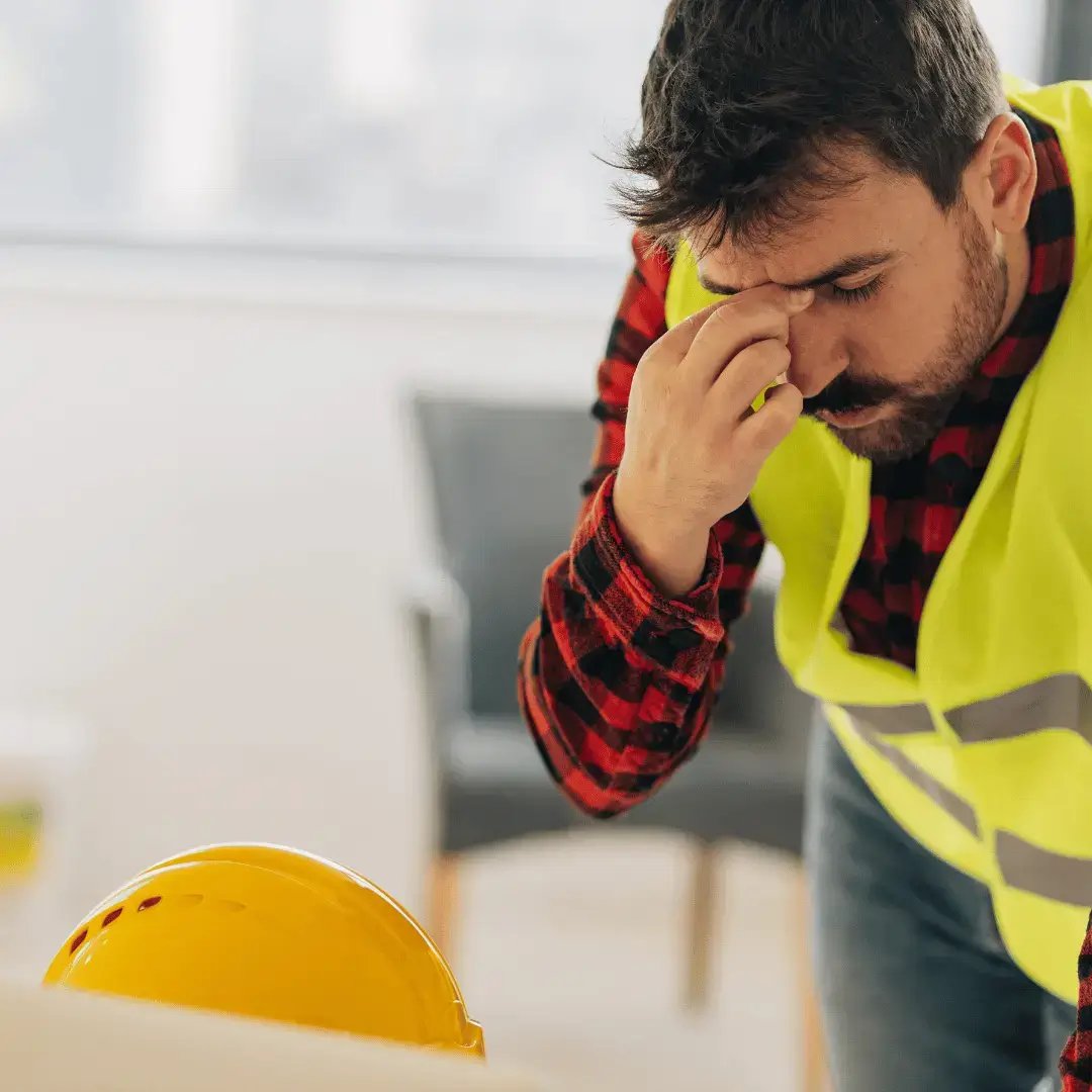 worker under stress